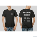Individuelles feuerwehr jubiläums t-shirt mit sponsorenlogos – xxx jahre deine - schwarz / xs - feuerwehr jubiläums