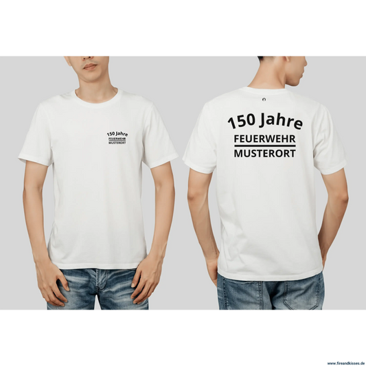 Fireandkisses feuerwehr-jubiläums-t-shirt – xxx jahre deine feuerwehr! - weiß / xs - feuerwehr-jubiläums-t-shirt xxx
