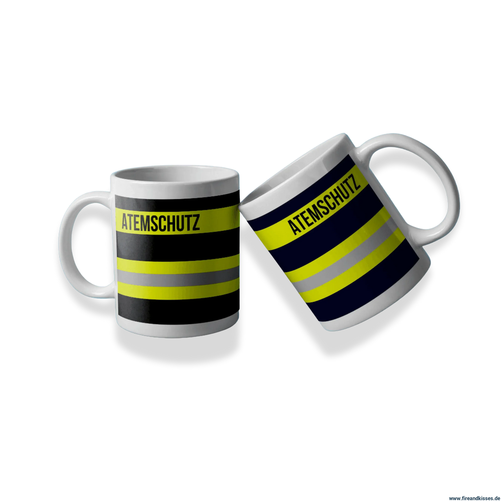 Fireandkisses feuerwehr-tasse „atemschutz“ - tasse atemschutz | keramik 0,3l spülmaschinenfest