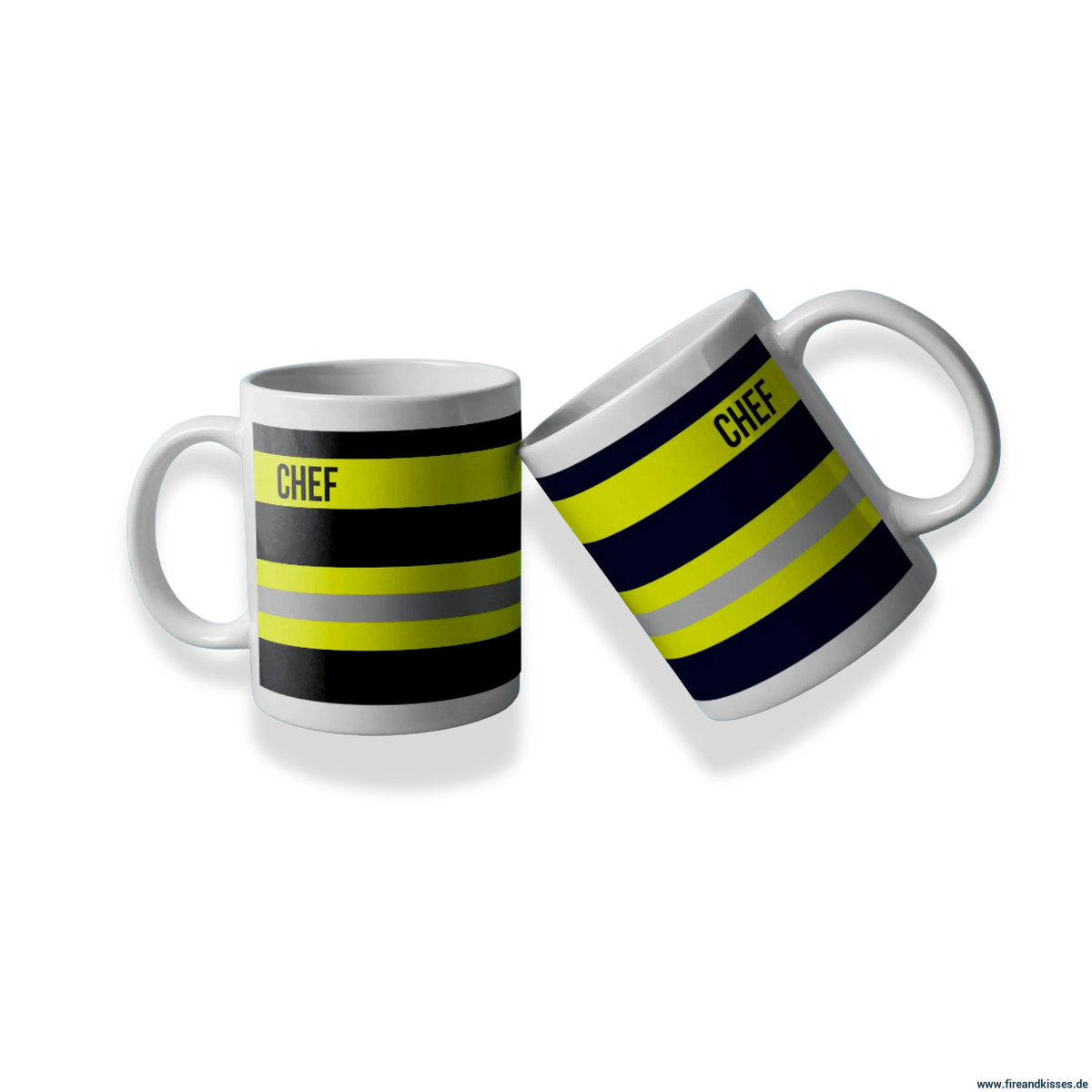 Fireandkisses feuerwehr-tasse „chef“ - tasse chef | keramik 0,3l spülmaschinenfest
