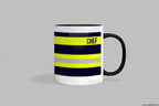 Fireandkisses feuerwehr-tasse „chef“ - schwarzer rand & henkel - tasse chef | keramik 0,3l spülmaschinenfest