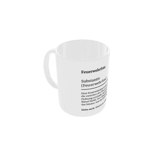 Fireandkisses feuerwehr-tasse „definition feuerwehrfrau“ - tasse feuerwehr-tasse „definition