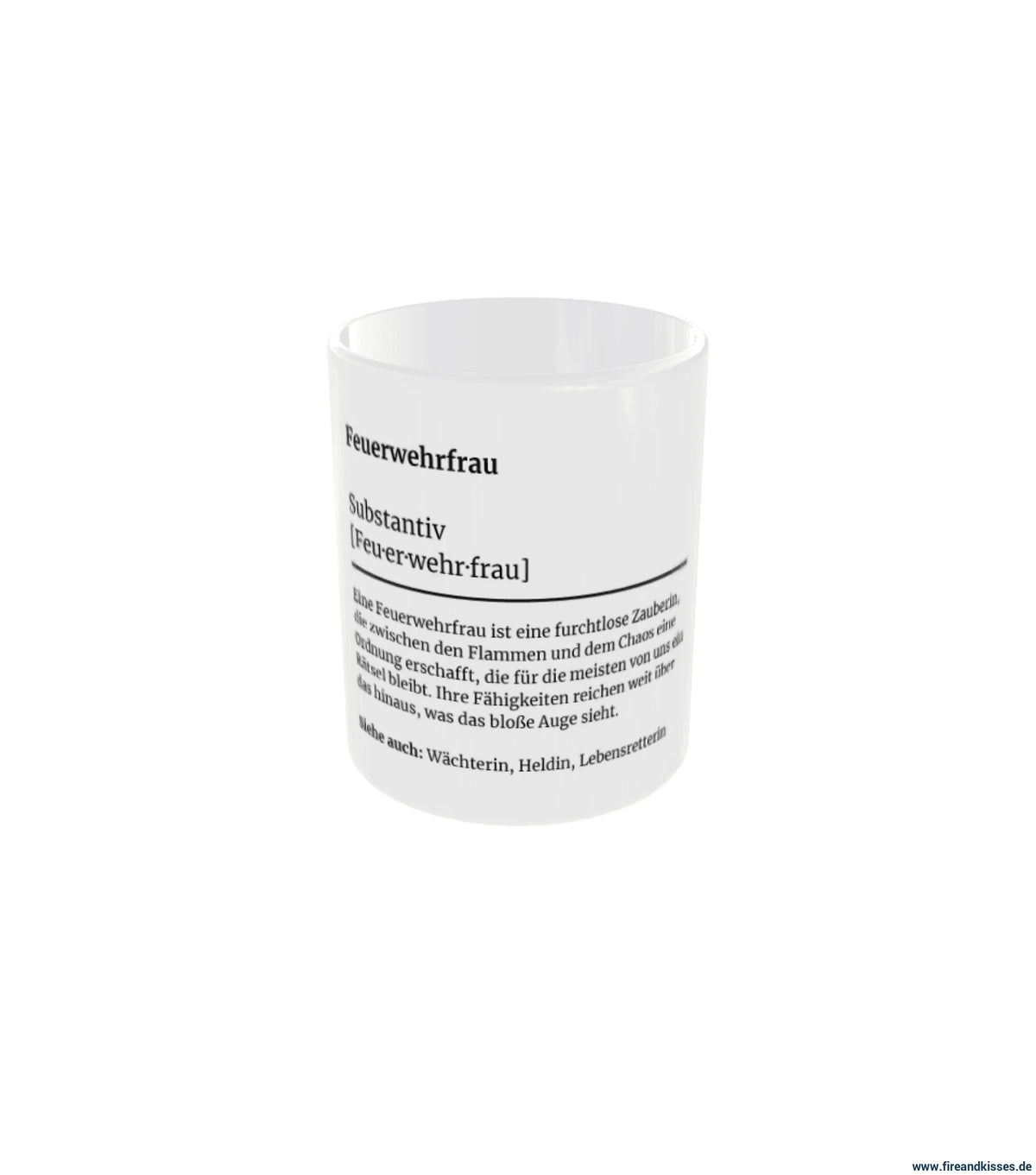 Fireandkisses feuerwehr-tasse „definition feuerwehrfrau“ - weiß - tasse feuerwehr-tasse „definition