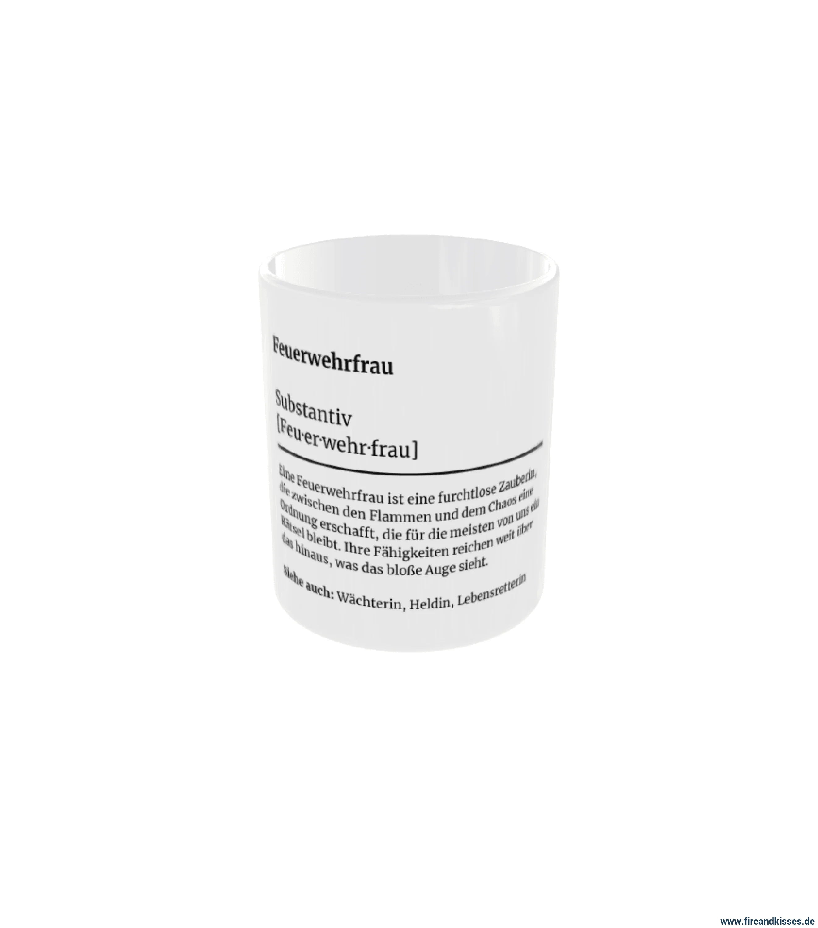 Fireandkisses feuerwehr-tasse „definition feuerwehrfrau“ - weiß - tasse feuerwehr-tasse „definition