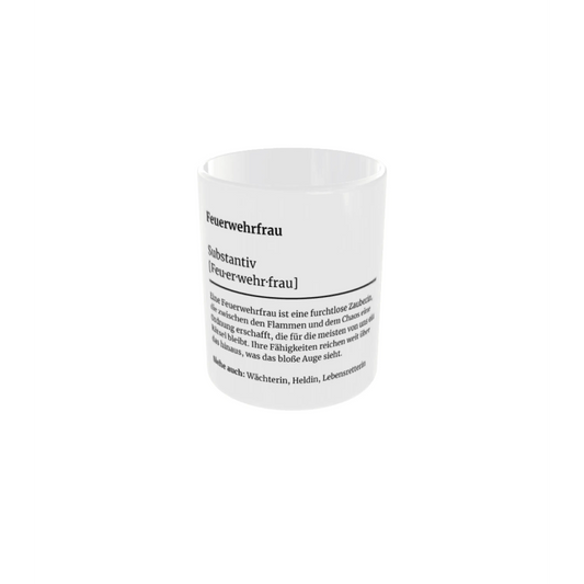 Fireandkisses feuerwehr-tasse „definition feuerwehrfrau“ - weiß - tasse feuerwehr-tasse „definition