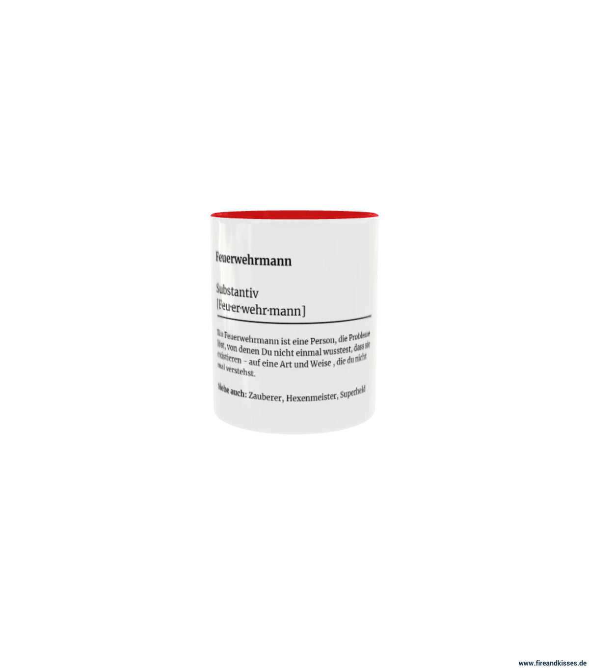 Fireandkisses feuerwehr-tasse „definition feuerwehrmann“ - tasse feuerwehr-tasse „definition