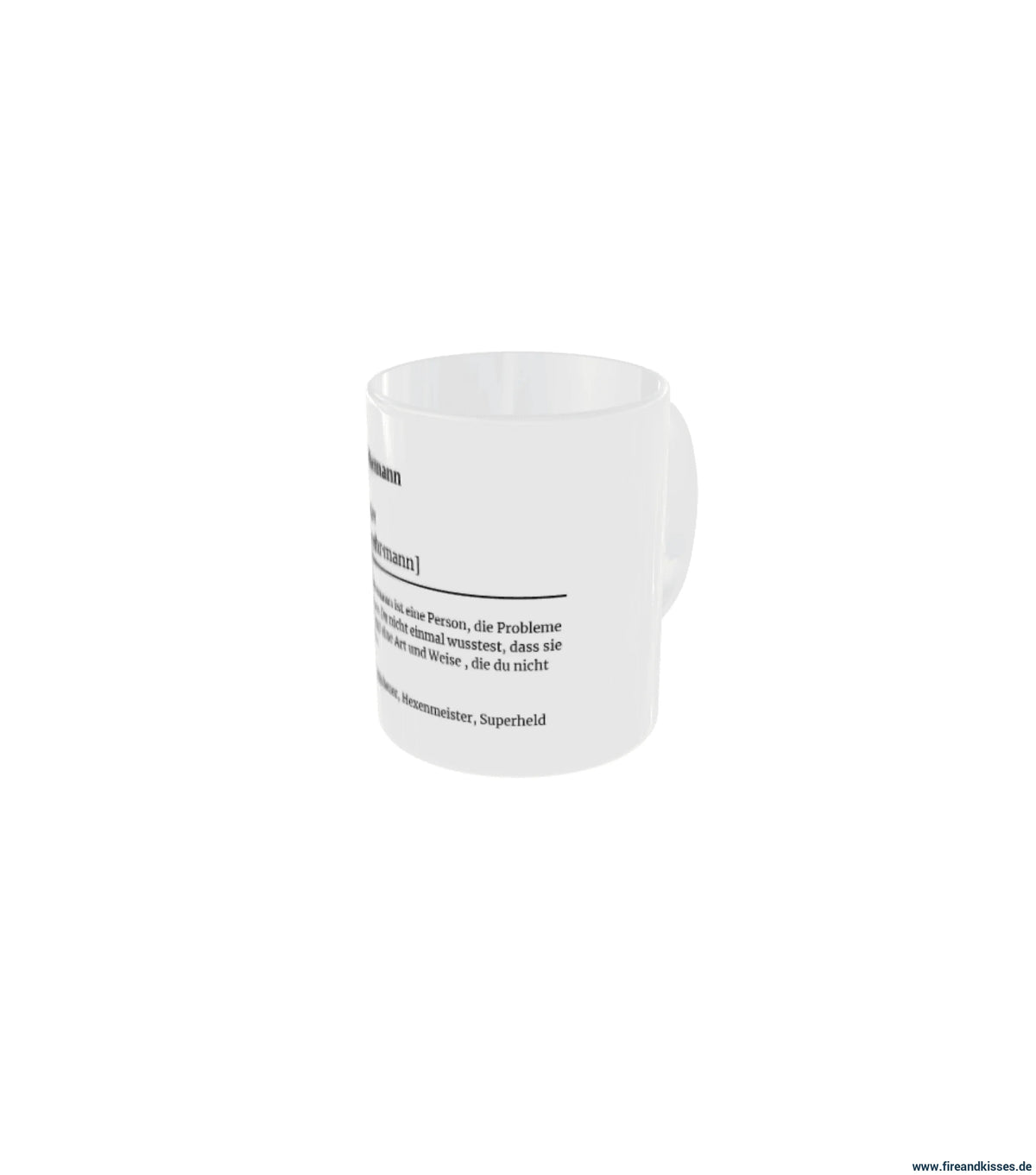 Fireandkisses feuerwehr-tasse „definition feuerwehrmann“ - tasse feuerwehr-tasse „definition