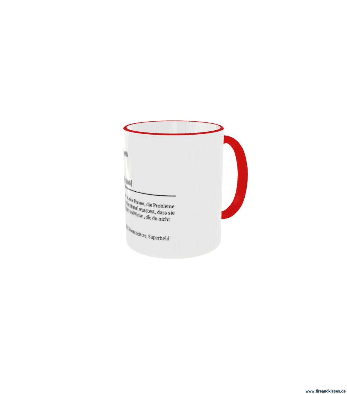 Fireandkisses feuerwehr-tasse „definition feuerwehrmann“ - tasse feuerwehr-tasse „definition