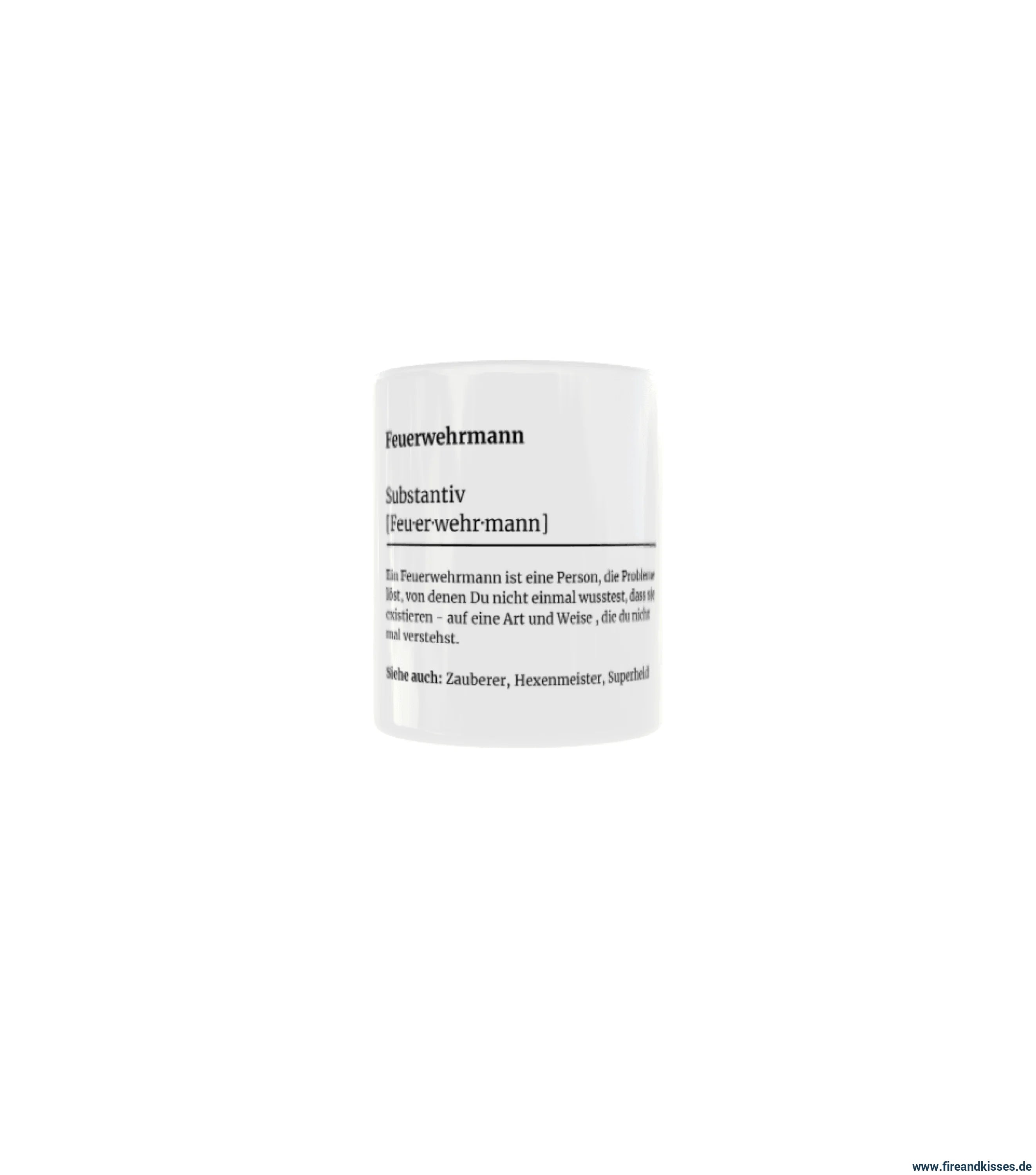 Fireandkisses feuerwehr-tasse „definition feuerwehrmann“ - weiß - tasse feuerwehr-tasse „definition