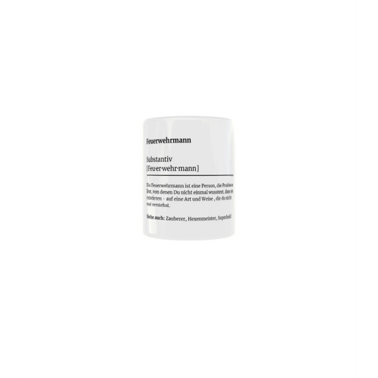 Fireandkisses feuerwehr-tasse „definition feuerwehrmann“ - weiß - tasse feuerwehr-tasse „definition
