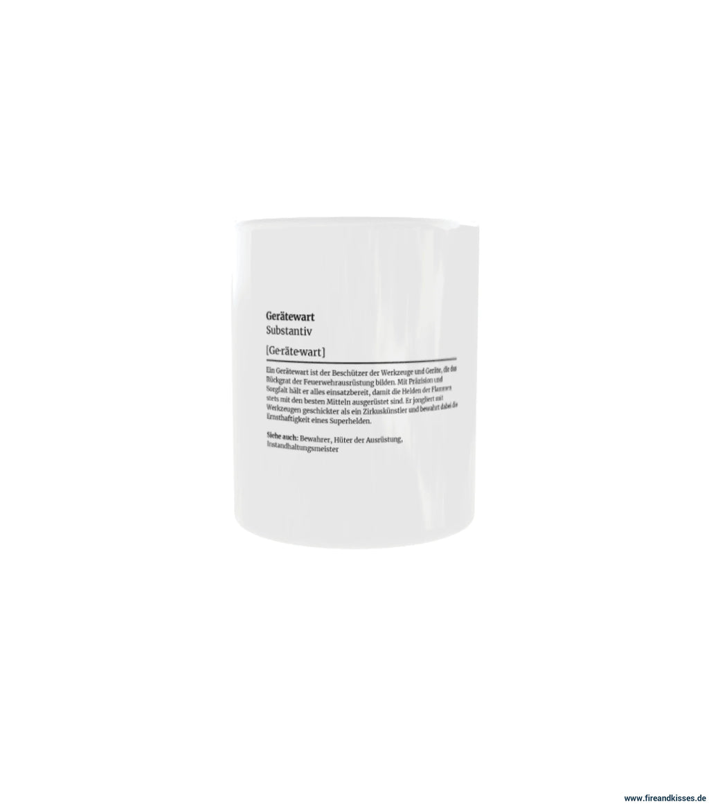 Fireandkisses feuerwehr-tasse „definition gerätewart“ - weiß - tasse feuerwehr-tasse „definition gerätewart“