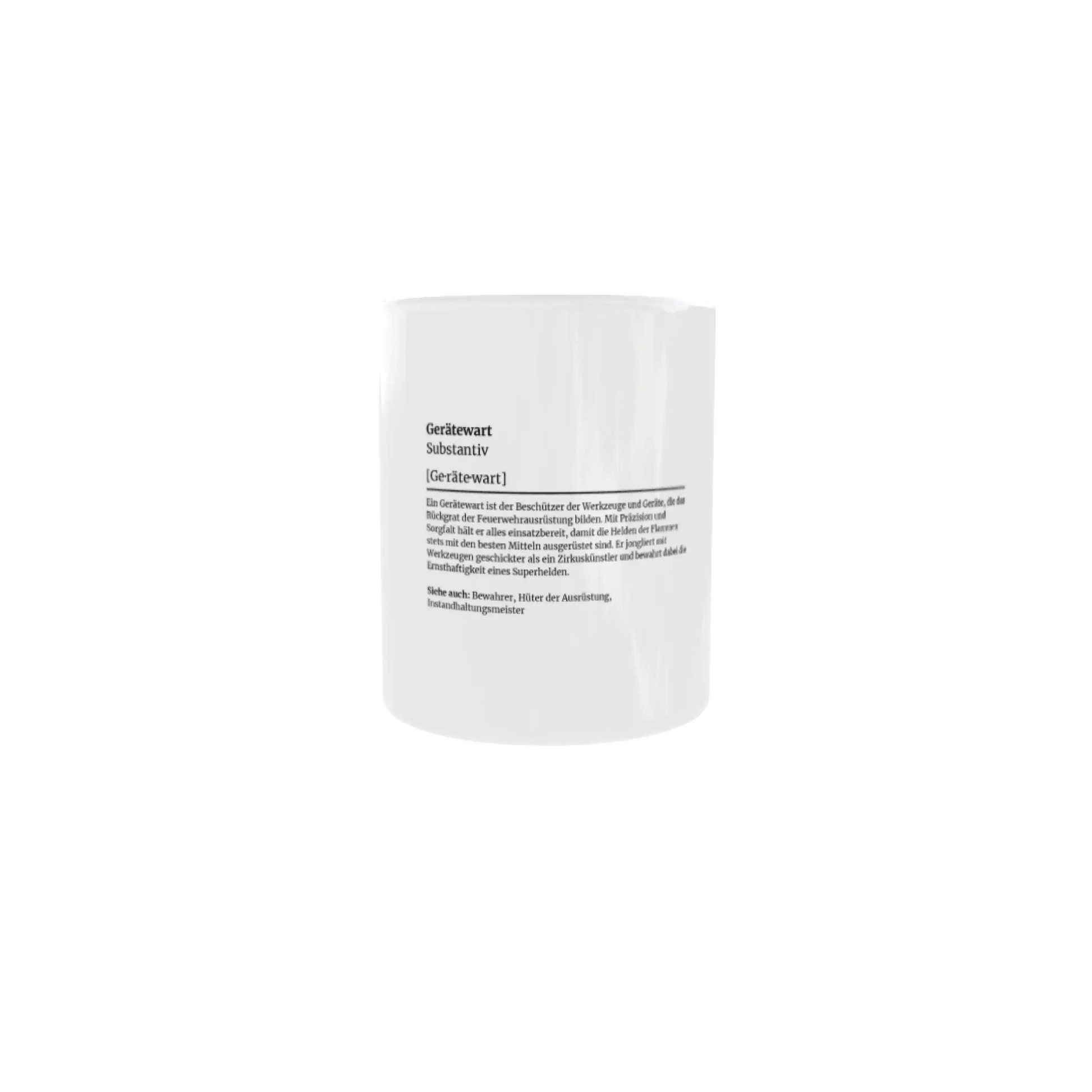 Fireandkisses feuerwehr-tasse „definition gerätewart“ - weiß - tasse feuerwehr-tasse „definition gerätewart“