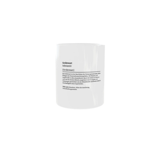 Fireandkisses feuerwehr-tasse „definition gerätewart“ - weiß - tasse feuerwehr-tasse „definition gerätewart“