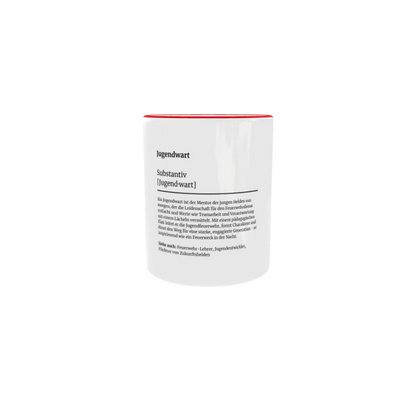 Fireandkisses feuerwehr-tasse „definition jugendwart“ - roter rand & henkel - tasse feuerwehr-tasse „definition