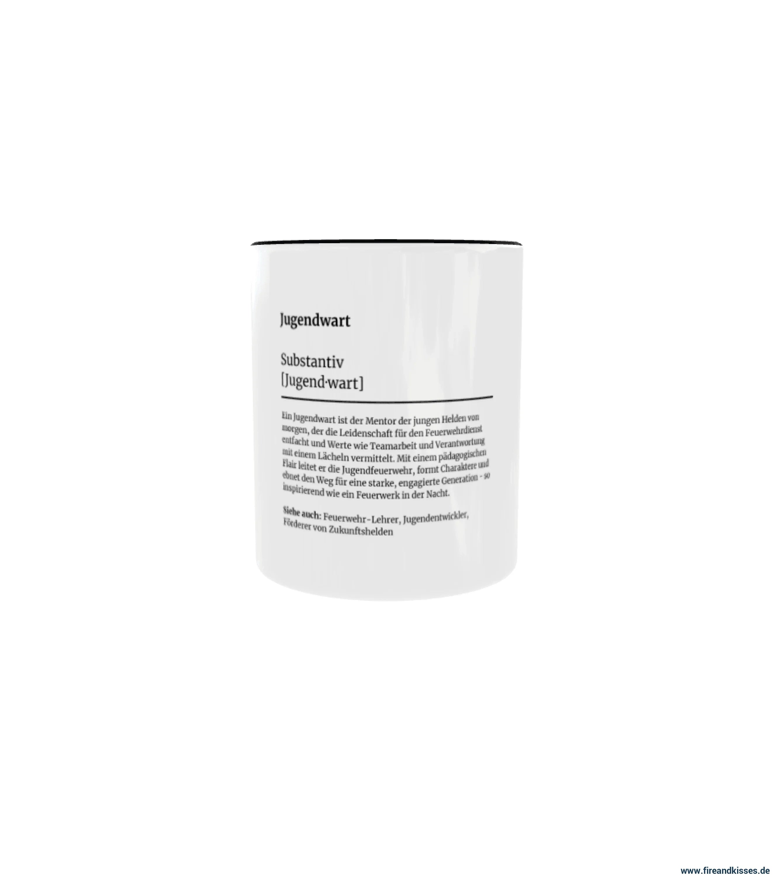 Fireandkisses feuerwehr-tasse „definition jugendwart“ - schwarzer rand & henkel - tasse feuerwehr-tasse „definition