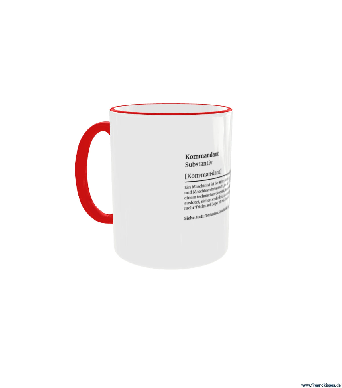 Fireandkisses feuerwehr-tasse „definition kommandant“ - tasse feuerwehr-tasse „definition kommandant“
