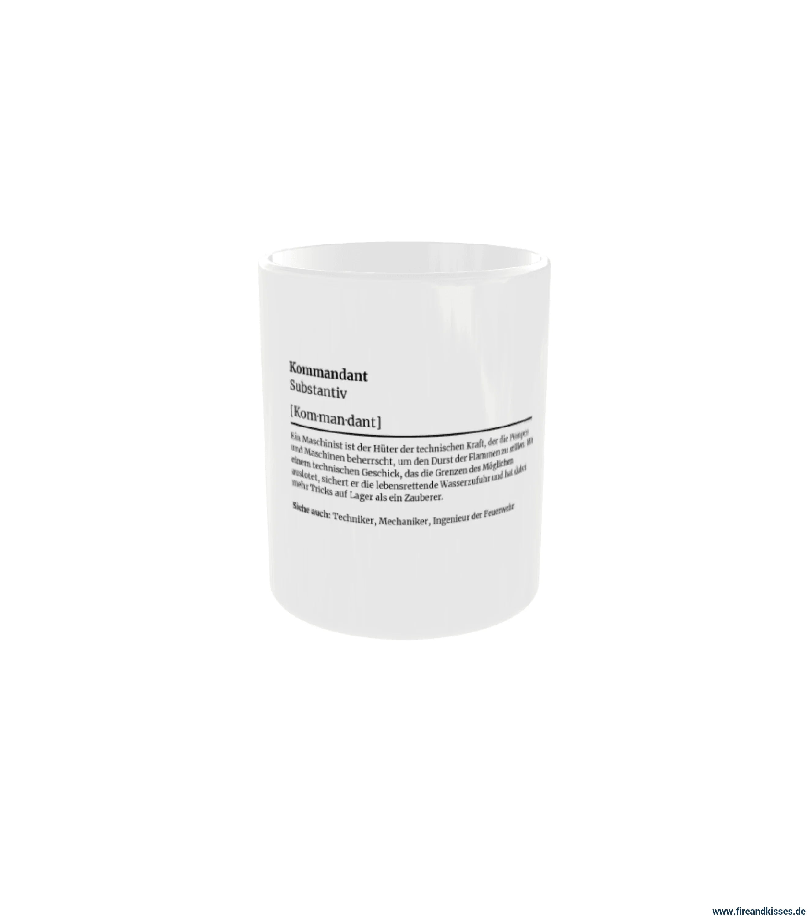 Fireandkisses feuerwehr-tasse „definition kommandant“ - weiß - tasse feuerwehr-tasse „definition kommandant“