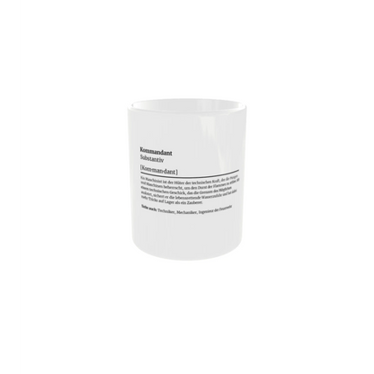 Fireandkisses feuerwehr-tasse „definition kommandant“ - weiß - tasse feuerwehr-tasse „definition kommandant“