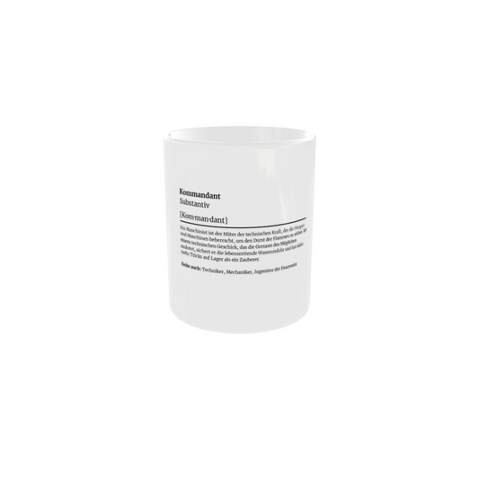 Fireandkisses feuerwehr-tasse „definition kommandant“ - weiß - tasse feuerwehr-tasse „definition kommandant“