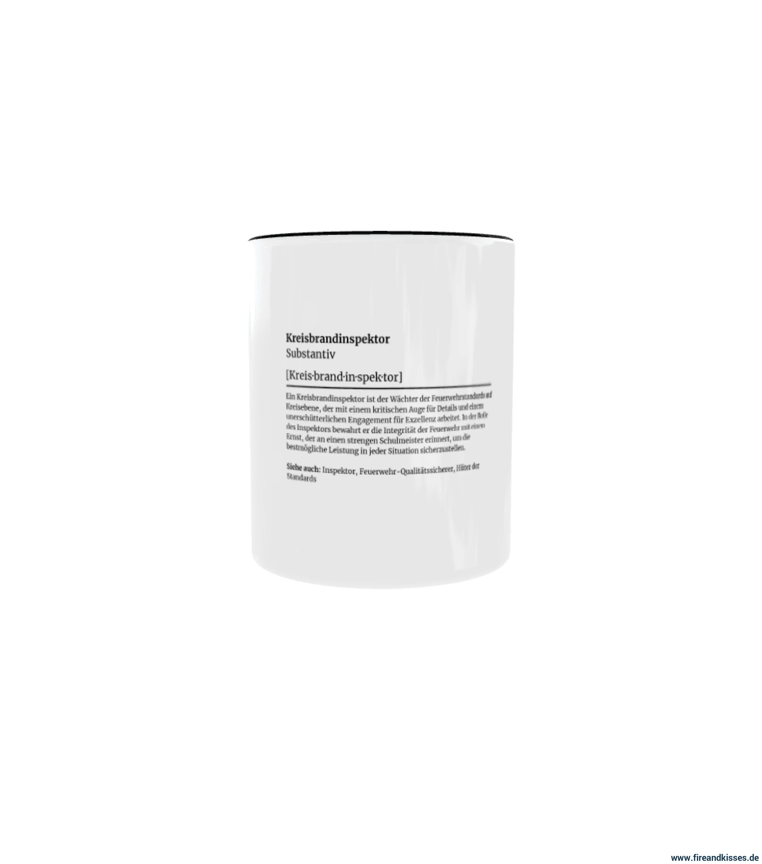Fireandkisses feuerwehr-tasse „definition kreisbrandinspektor“ - schwarzer rand & henkel - tasse feuerwehr-tasse