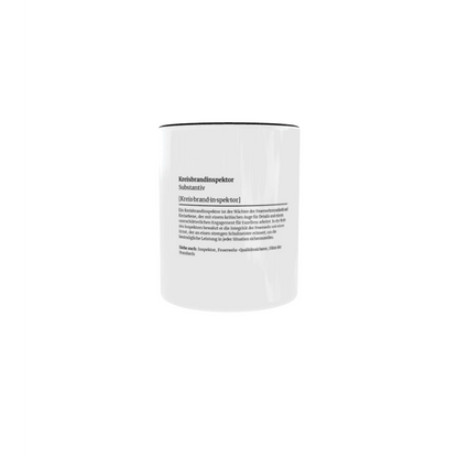 Fireandkisses feuerwehr-tasse „definition kreisbrandinspektor“ - schwarzer rand & henkel - tasse feuerwehr-tasse