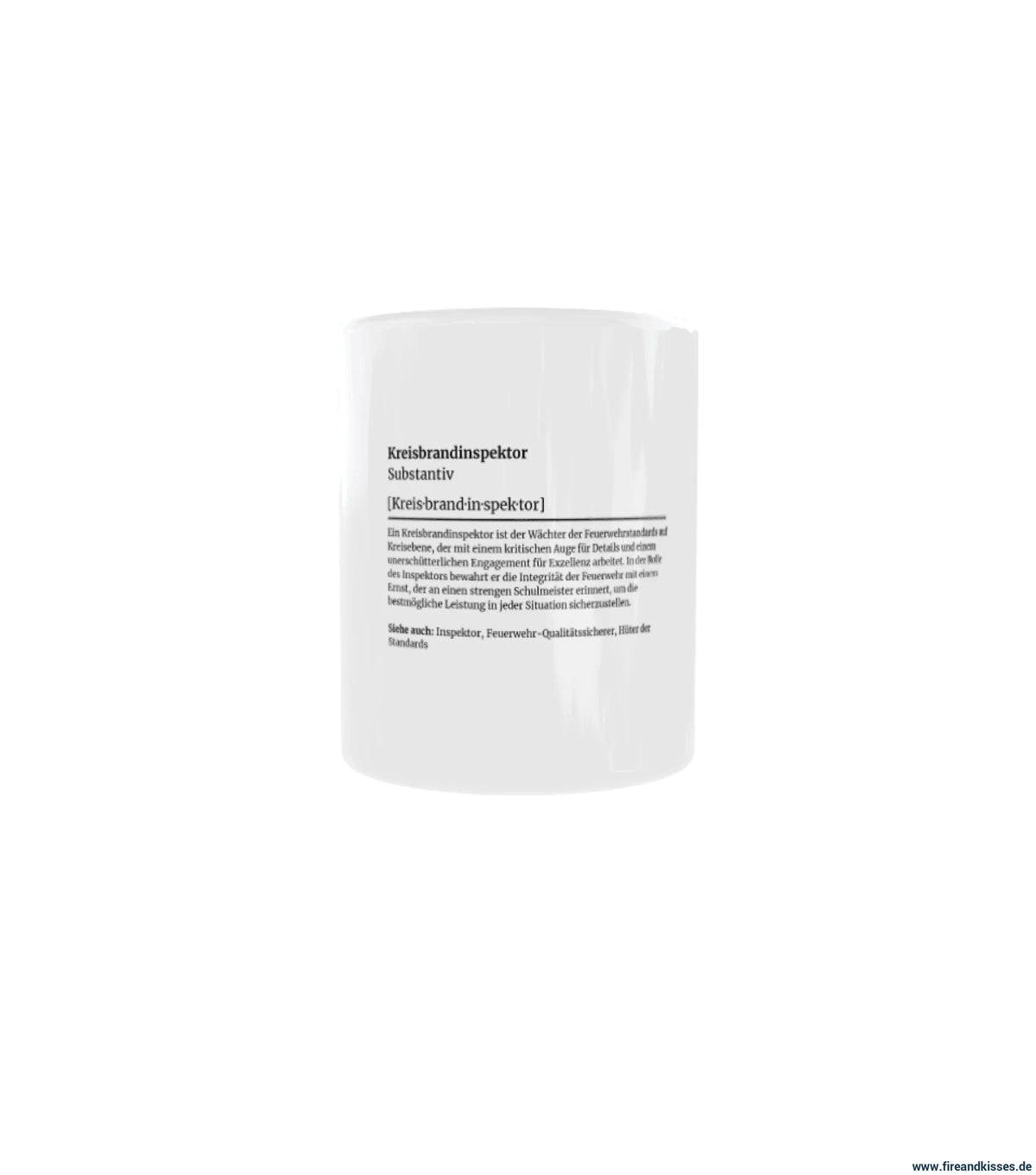 Fireandkisses feuerwehr-tasse „definition kreisbrandinspektor“ - weiß - tasse feuerwehr-tasse „definition