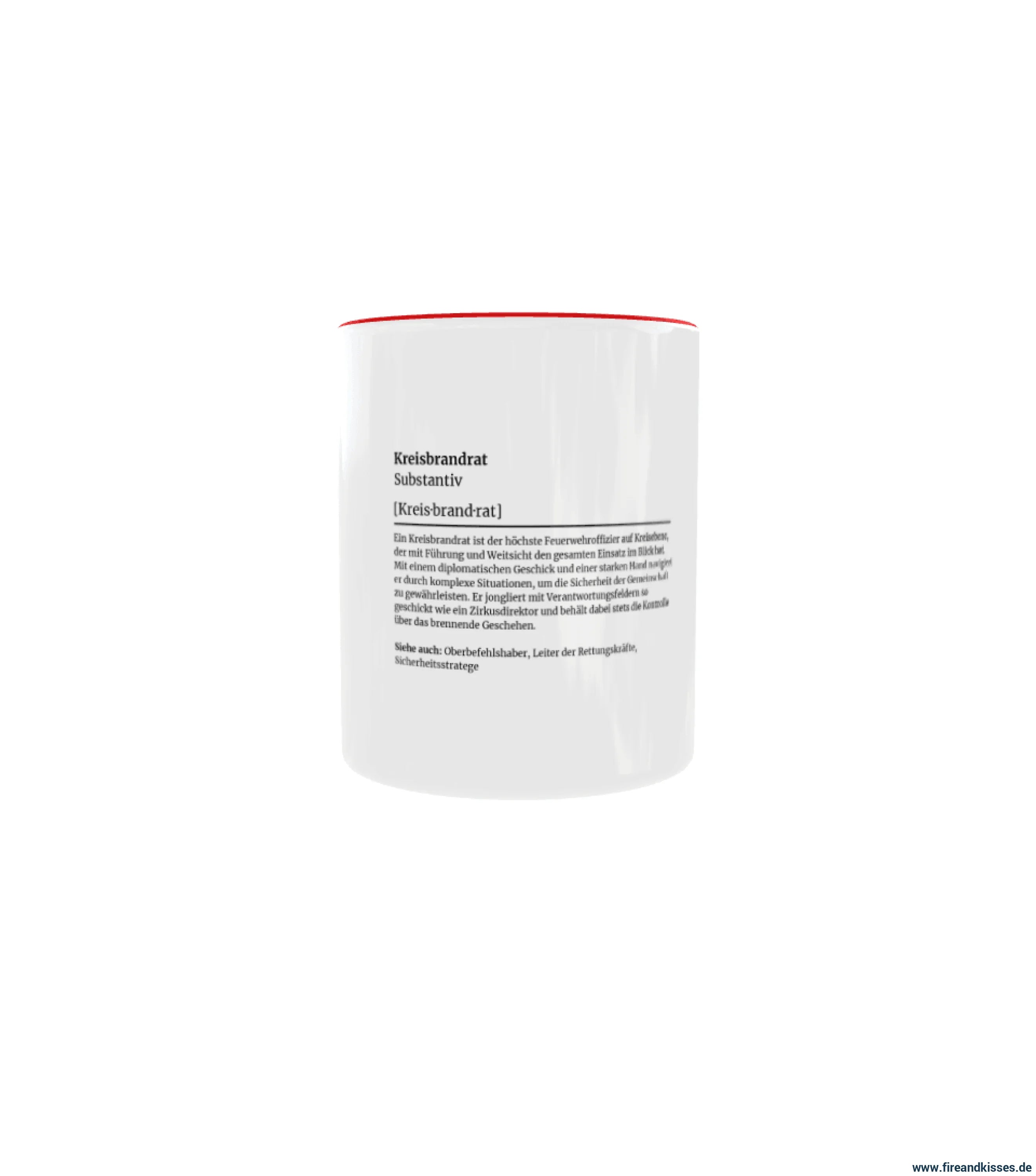 Fireandkisses feuerwehr-tasse „definition kreisbrandrat“ - roter rand & henkel - tasse feuerwehr-tasse „definition
