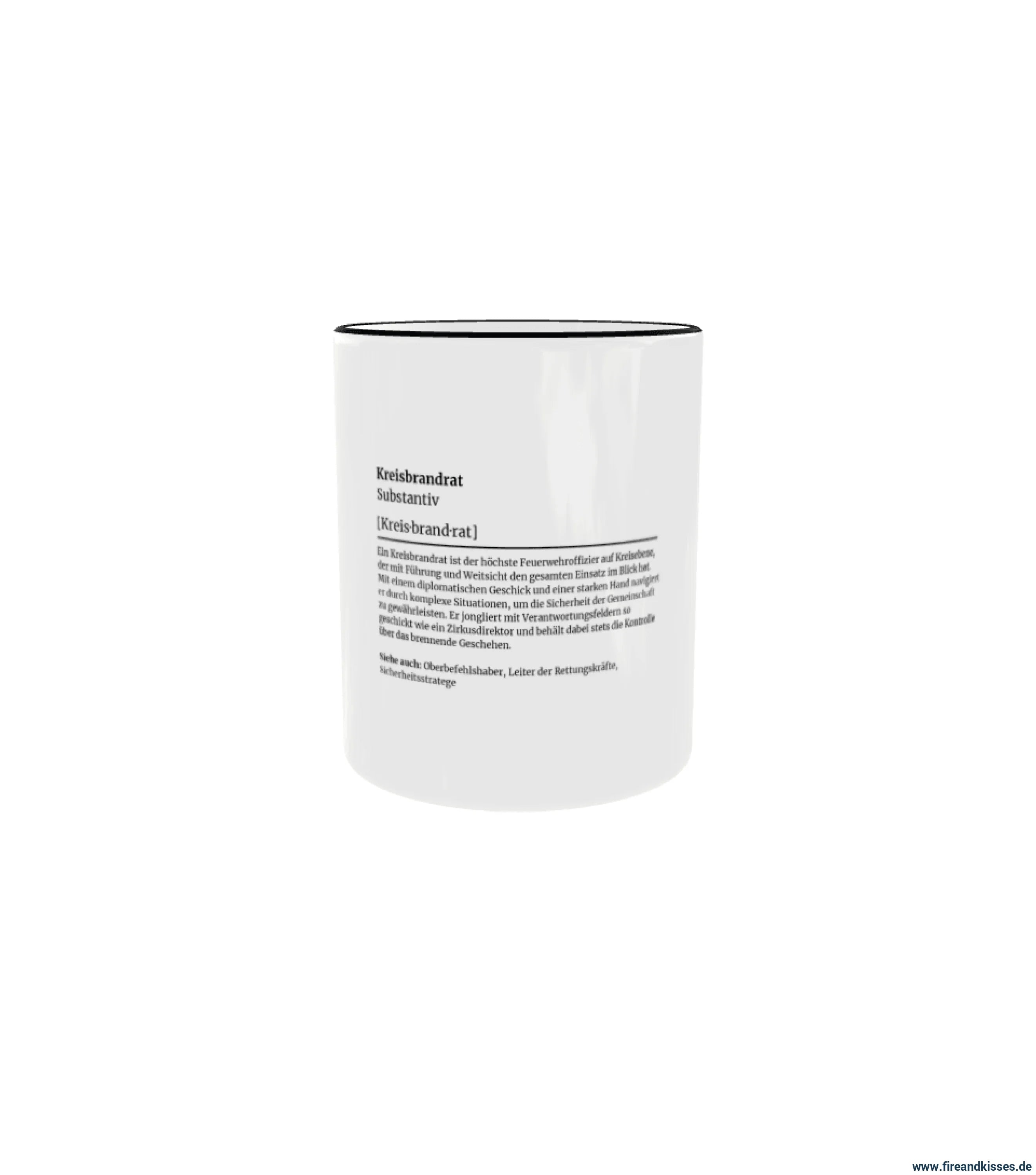 Fireandkisses feuerwehr-tasse „definition kreisbrandrat“ - schwarzer rand & henkel - tasse feuerwehr-tasse „definition