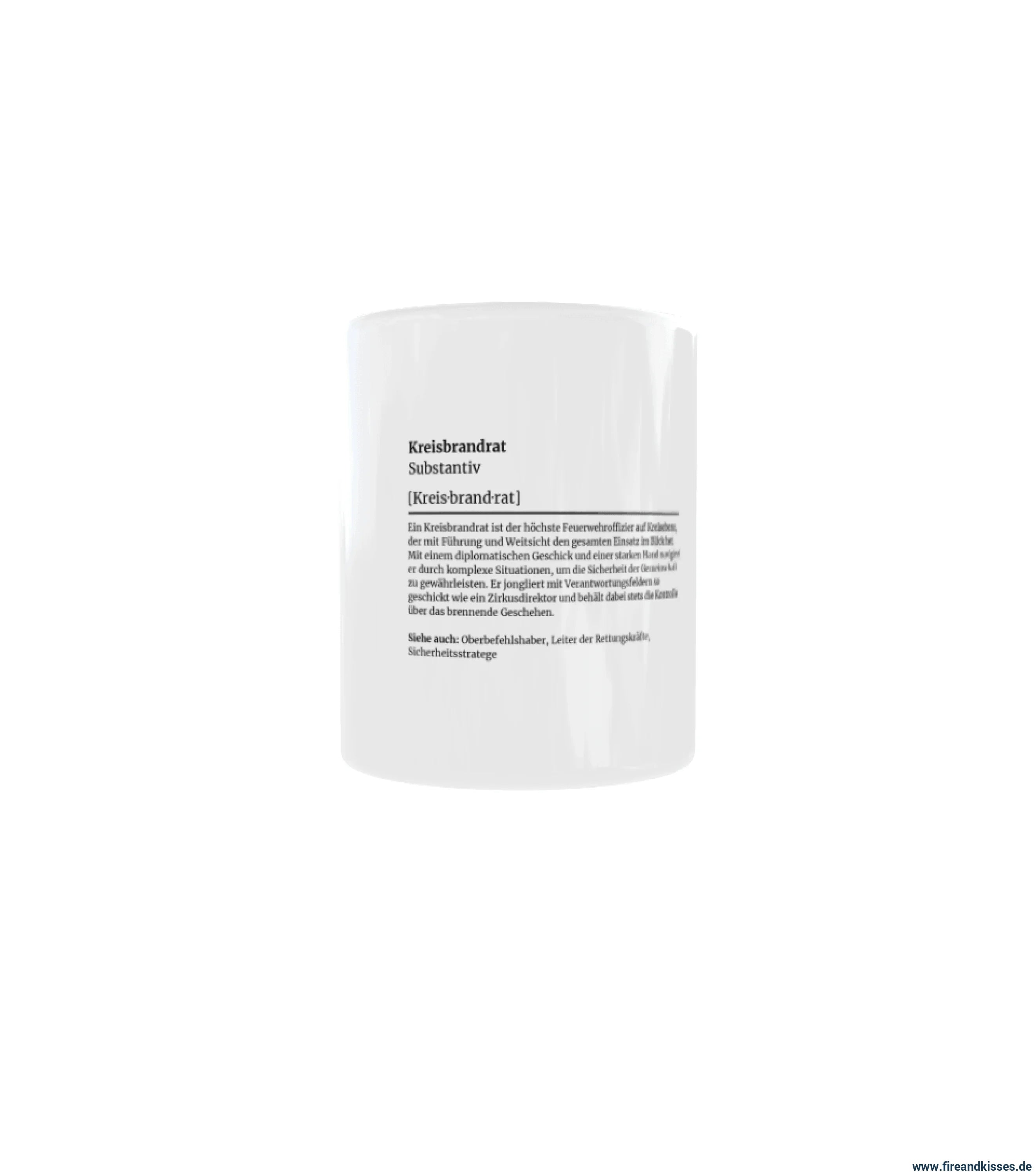 Fireandkisses feuerwehr-tasse „definition kreisbrandrat“ - weiß - tasse feuerwehr-tasse „definition