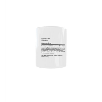 Fireandkisses feuerwehr-tasse „definition kreisbrandrat“ - weiß - tasse feuerwehr-tasse „definition