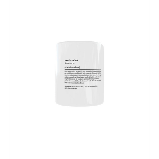 Fireandkisses feuerwehr-tasse „definition kreisbrandrat“ - weiß - tasse feuerwehr-tasse „definition
