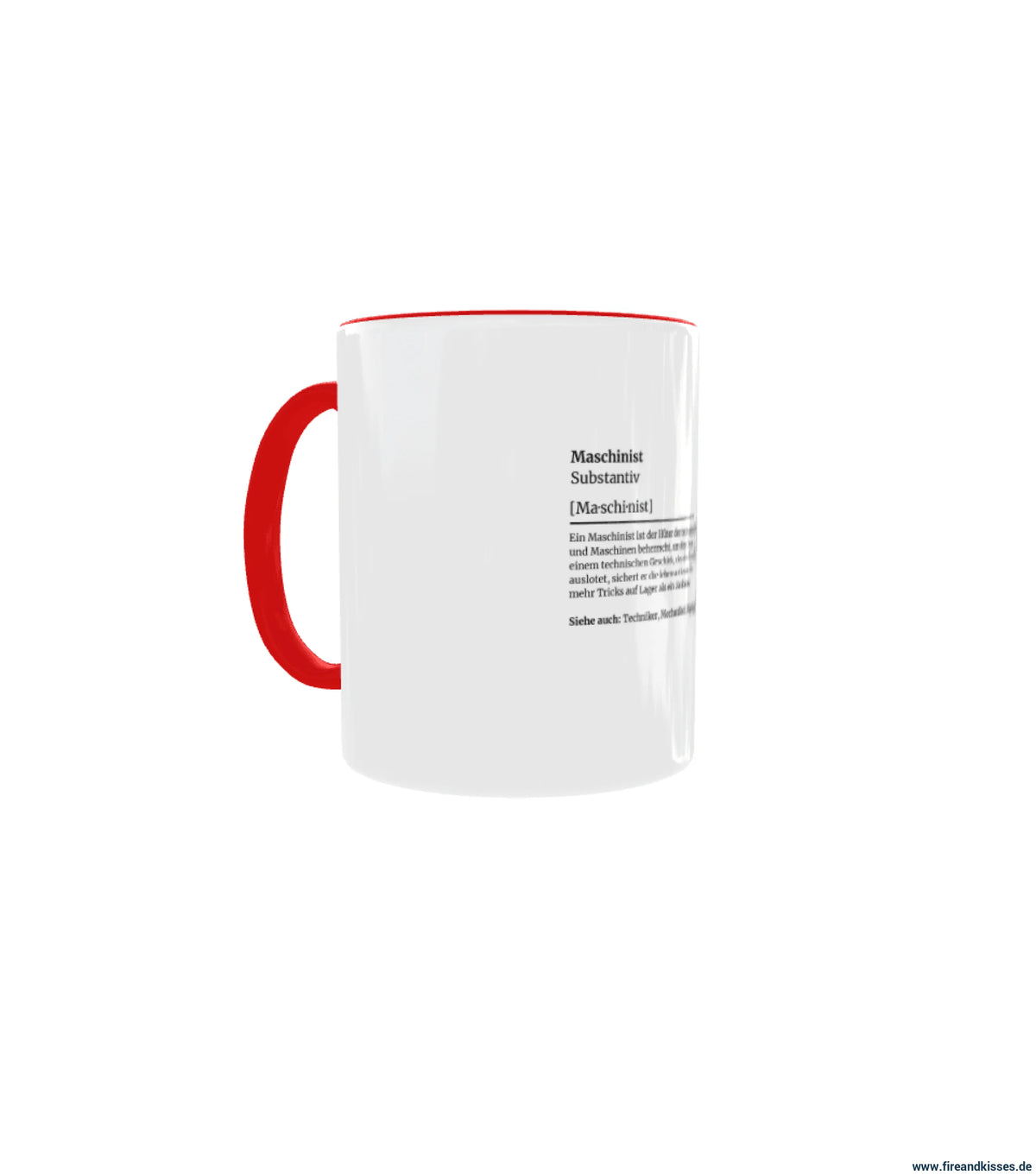 Fireandkisses feuerwehr-tasse „definition maschinist“ - tasse feuerwehr-tasse „definition maschinist“