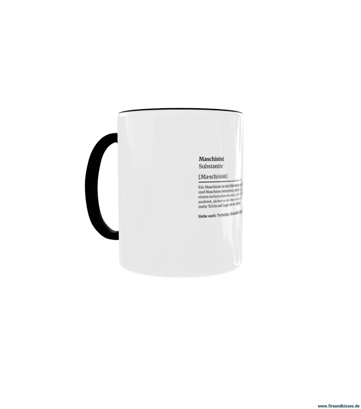 Fireandkisses feuerwehr-tasse „definition maschinist“ - tasse feuerwehr-tasse „definition maschinist“
