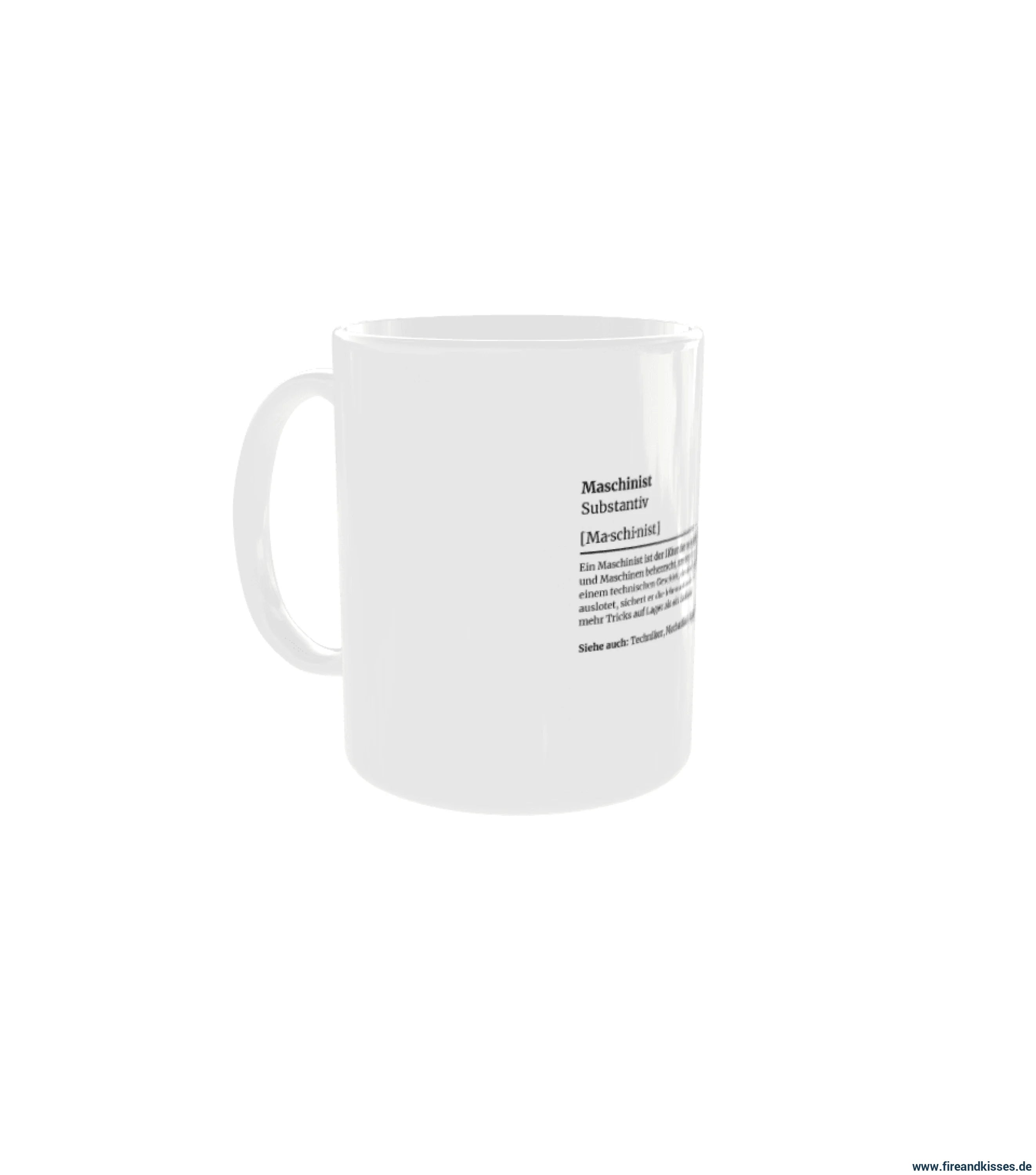 Fireandkisses feuerwehr-tasse „definition maschinist“ - tasse feuerwehr-tasse „definition maschinist“