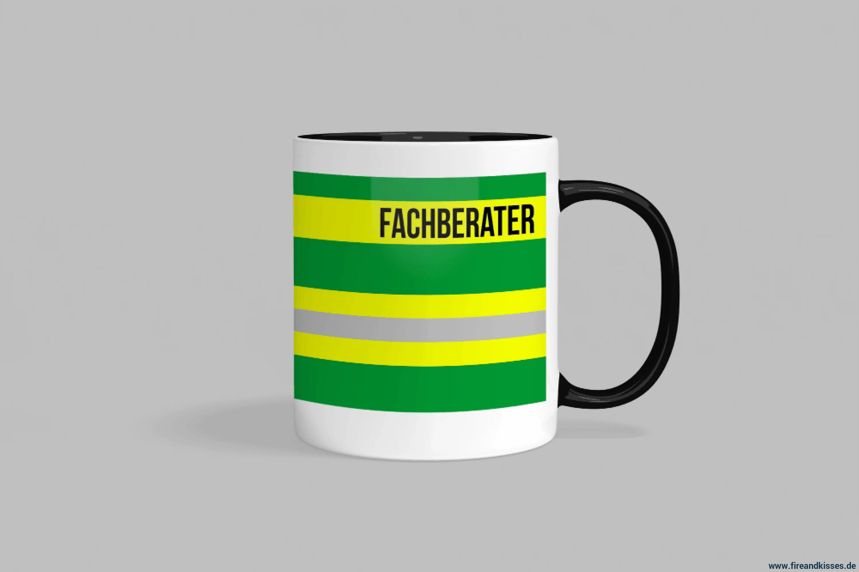 Fireandkisses feuerwehr-tasse „fachberater“ - schwarzer rand & henkel - tasse fachberater | keramik 0,3l