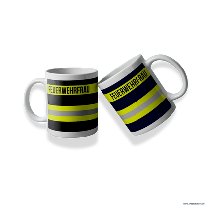 Fireandkisses feuerwehr-tasse „feuerwehrfrau“ - tasse feuerwehrfrau | keramik 0,3l spülmaschinenfest