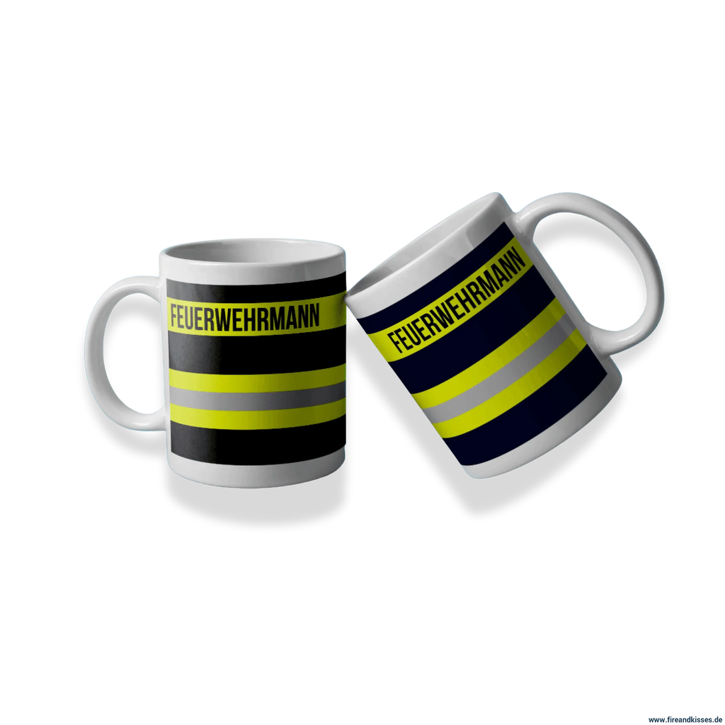 Fireandkisses feuerwehr-tasse „feuerwehrmann“ - tasse feuerwehrmann | keramik 0,3l spülmaschinenfest