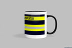 Fireandkisses feuerwehr-tasse „kreisbrandinspektor“ - schwarzer rand & henkel - tasse kreisbrandinspektor | keramik 0,3l