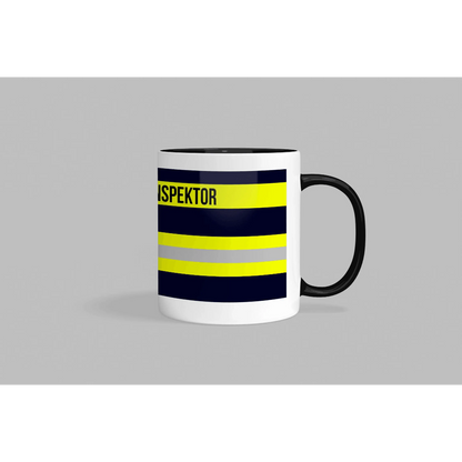 Fireandkisses feuerwehr-tasse „kreisbrandinspektor“ - schwarzer rand & henkel - tasse feuerwehr-tasse