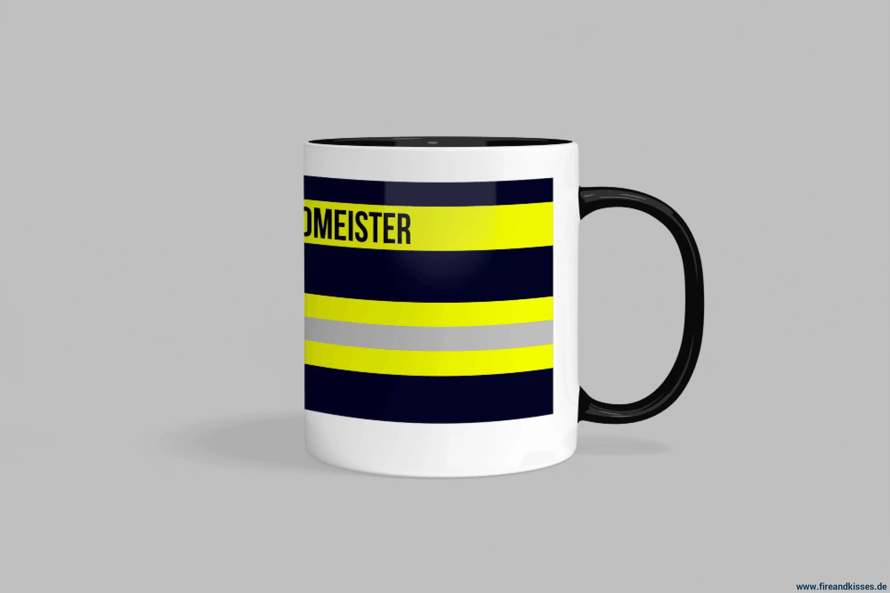 Fireandkisses feuerwehr-tasse „kreisbrandmeister“ - schwarzer rand & henkel - tasse kreisbrandmeister | keramik 0,3l
