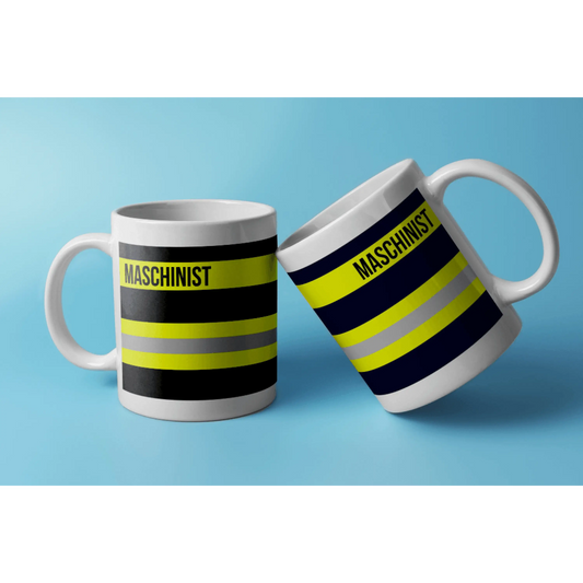 Fireandkisses feuerwehr-tasse „maschinist“ - weiß - tasse feuerwehr-tasse „maschinist“