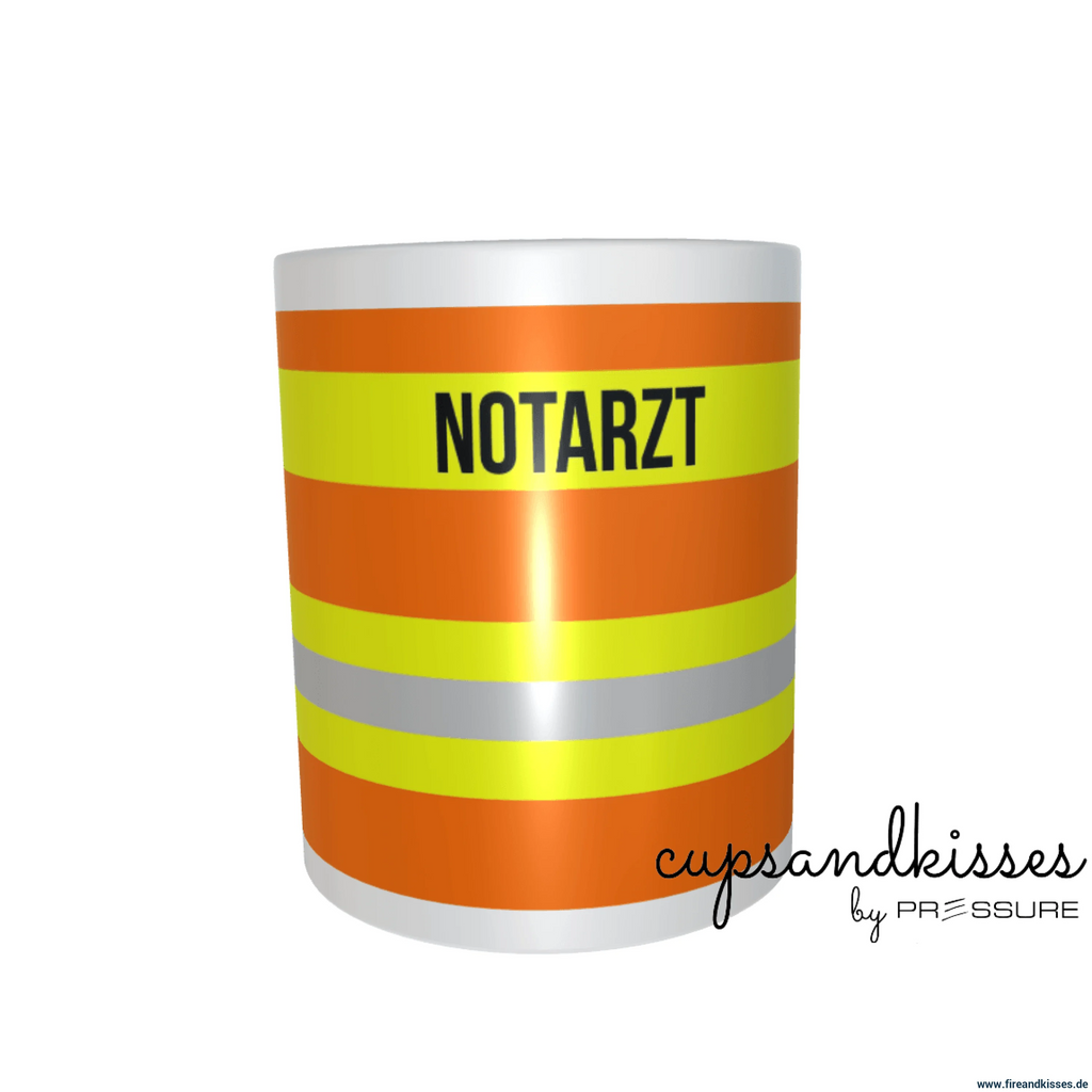 Fireandkisses feuerwehr-tasse „notarzt“ - tasse notarzt | keramik 0,3l spülmaschinenfest