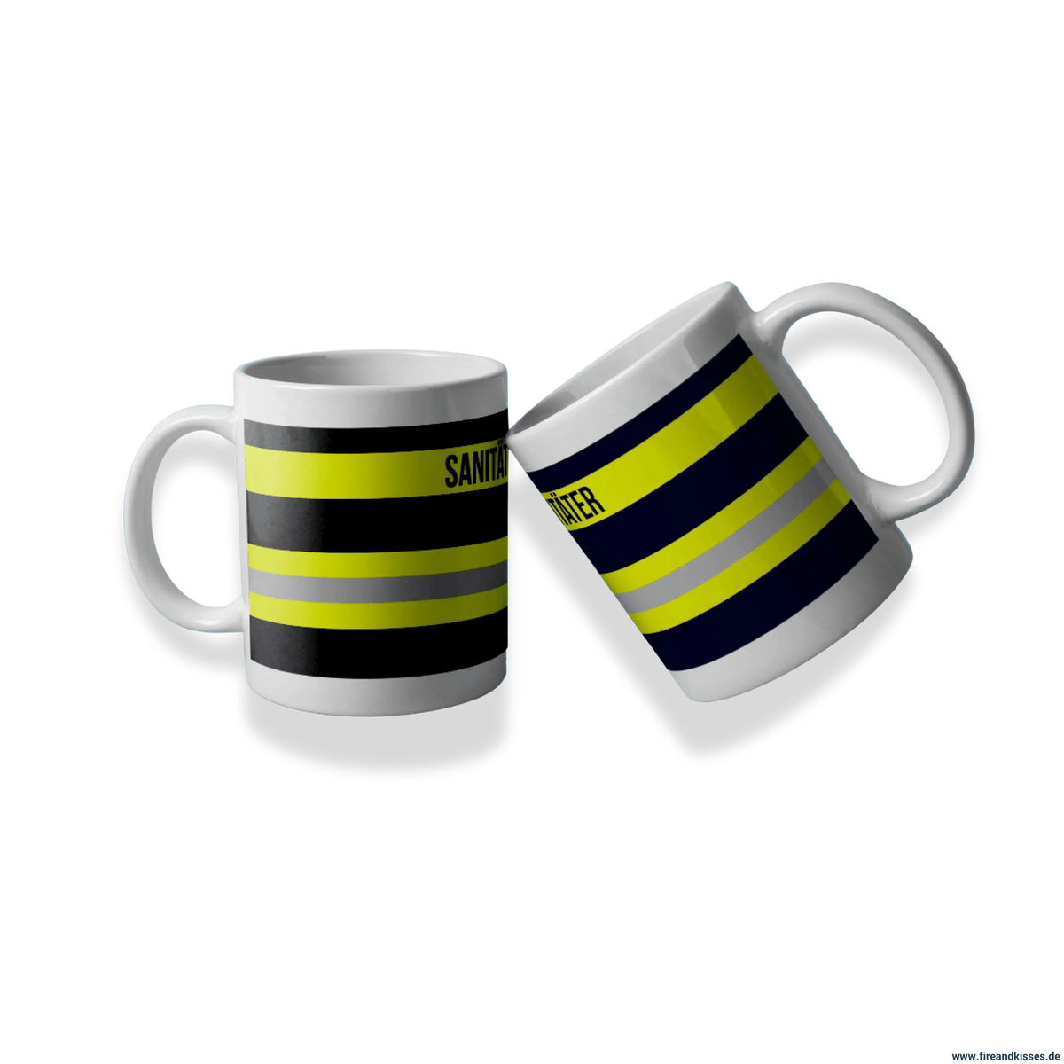 Fireandkisses feuerwehr-tasse „sanitäter“ - tasse sanitäter | keramik 0,3l spülmaschinenfest