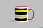 Fireandkisses feuerwehr-tasse „sanitäter“ - roter henkel & rand - tasse sanitäter | keramik 0,3l spülmaschinenfest