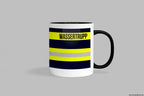 Fireandkisses feuerwehr-tasse „wassertrupp“ - schwarzer henkel & rand - tasse feuerwehr-tasse „wassertrupp“