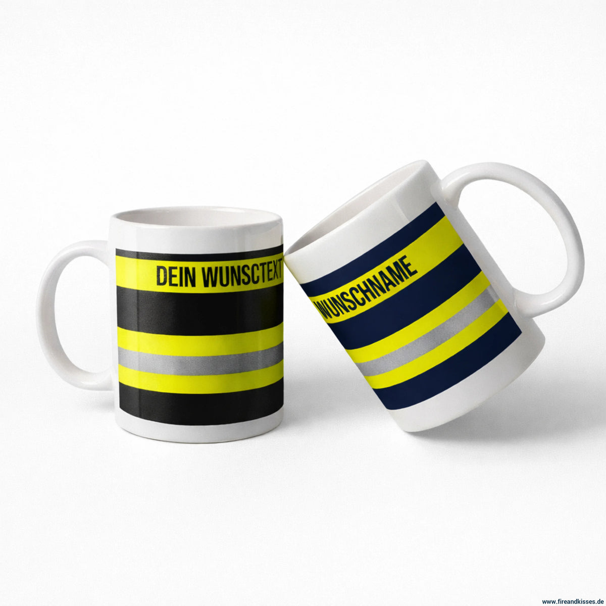 Fireandkisses feuerwehr-tasse „wunschtext“ – personalisierbar - tasse feuerwehr-tasse „wunschtext“