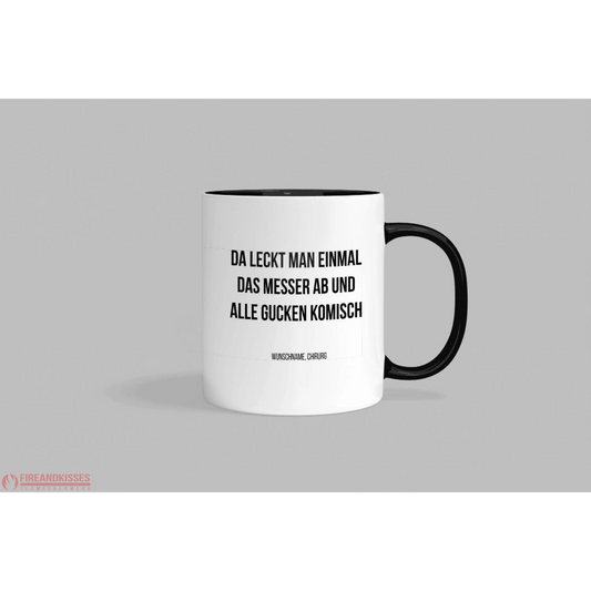 Fireandkisses Fun-Tasse ’Chirurg’ - Schwarz - Tasse