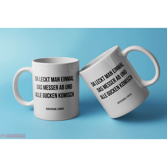 Fireandkisses Fun-Tasse ’Chirurg’ - Weiß - Tasse