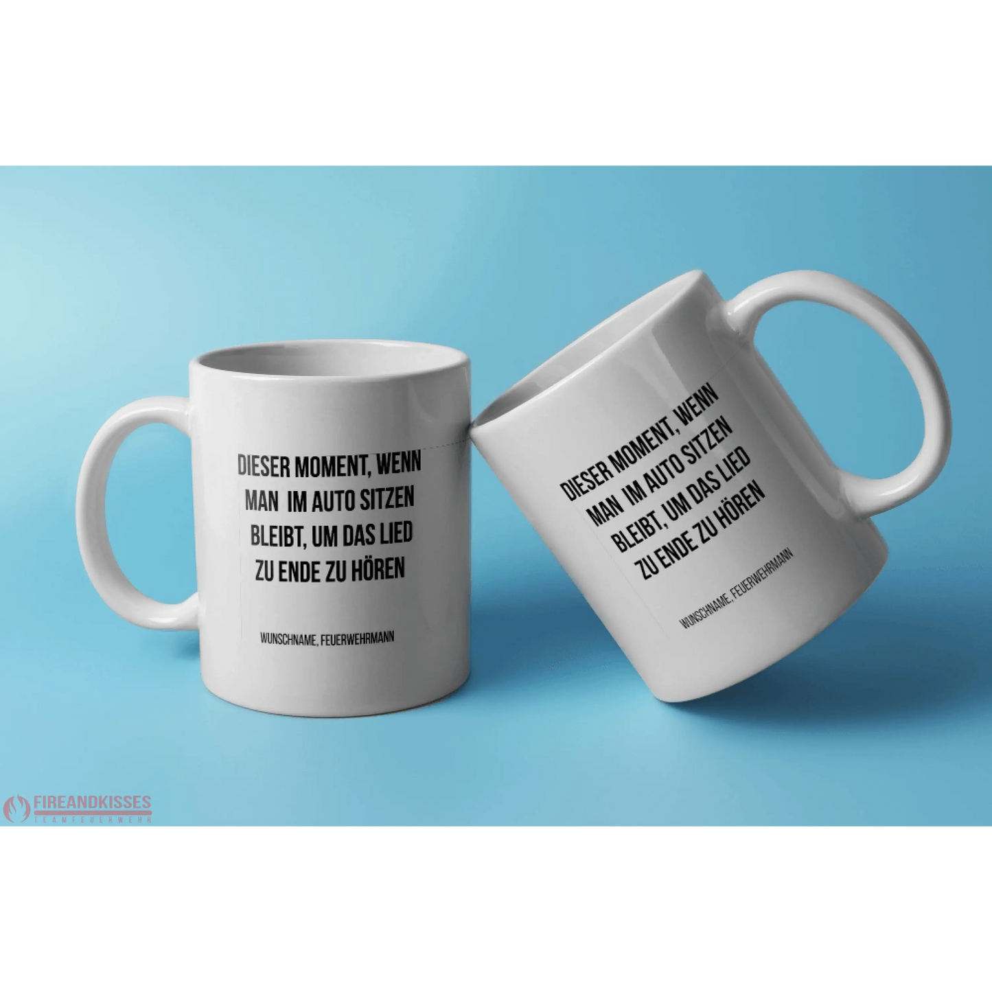 Fireandkisses Fun-Tasse ’Feuerwehrmann’ - Weiß - Tasse