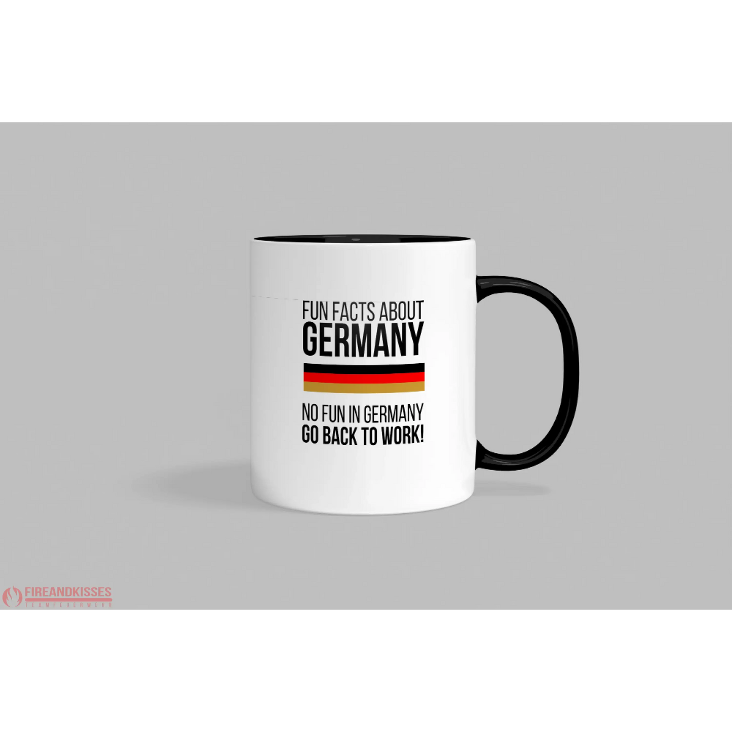 Fireandkisses fun-tasse „fun facts about germany“ - schwarzer henkel & rand - tasse fun-tasse „fun facts germany“